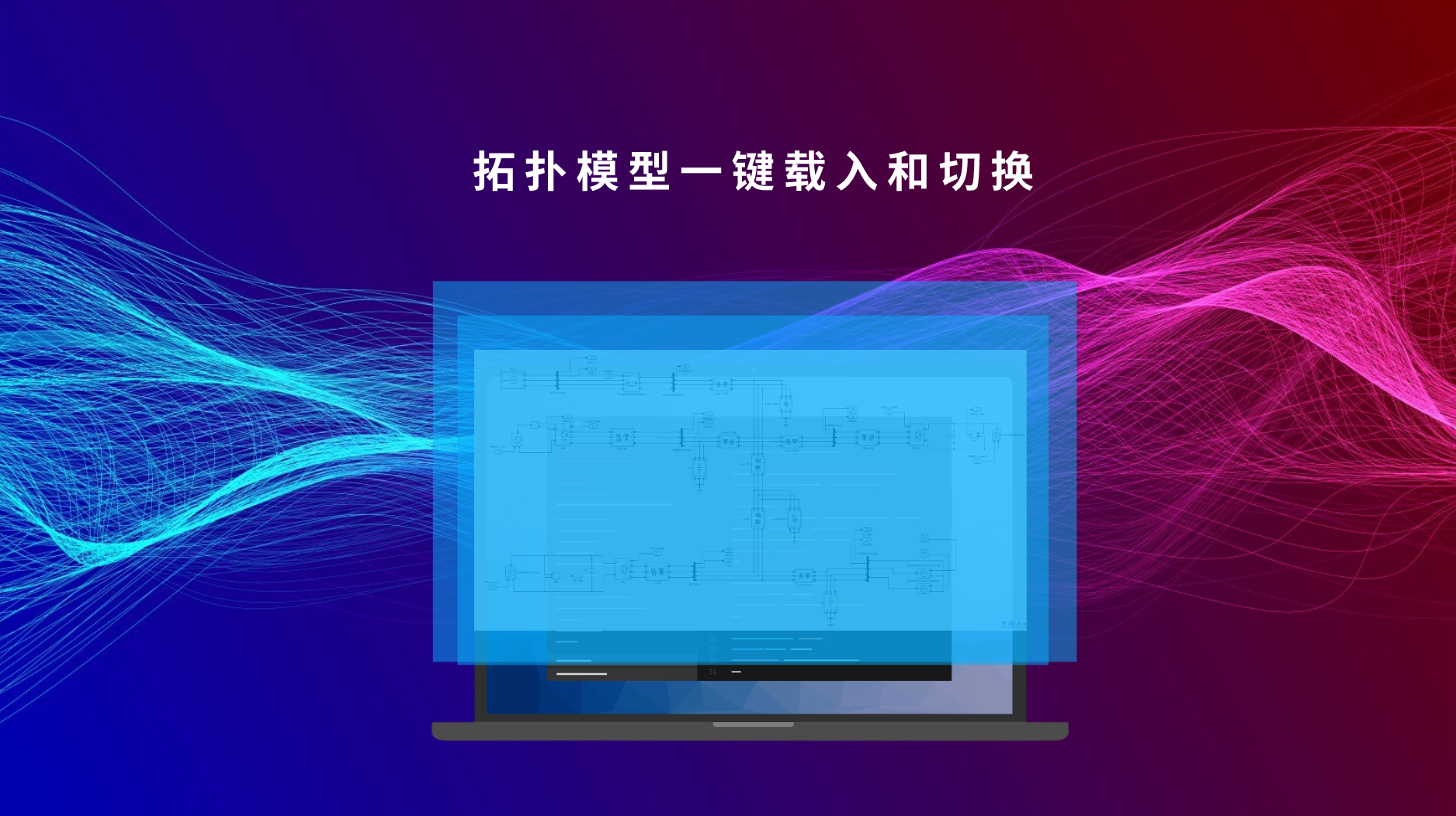 一键载入模型，支持CPU+FPGA联合仿真