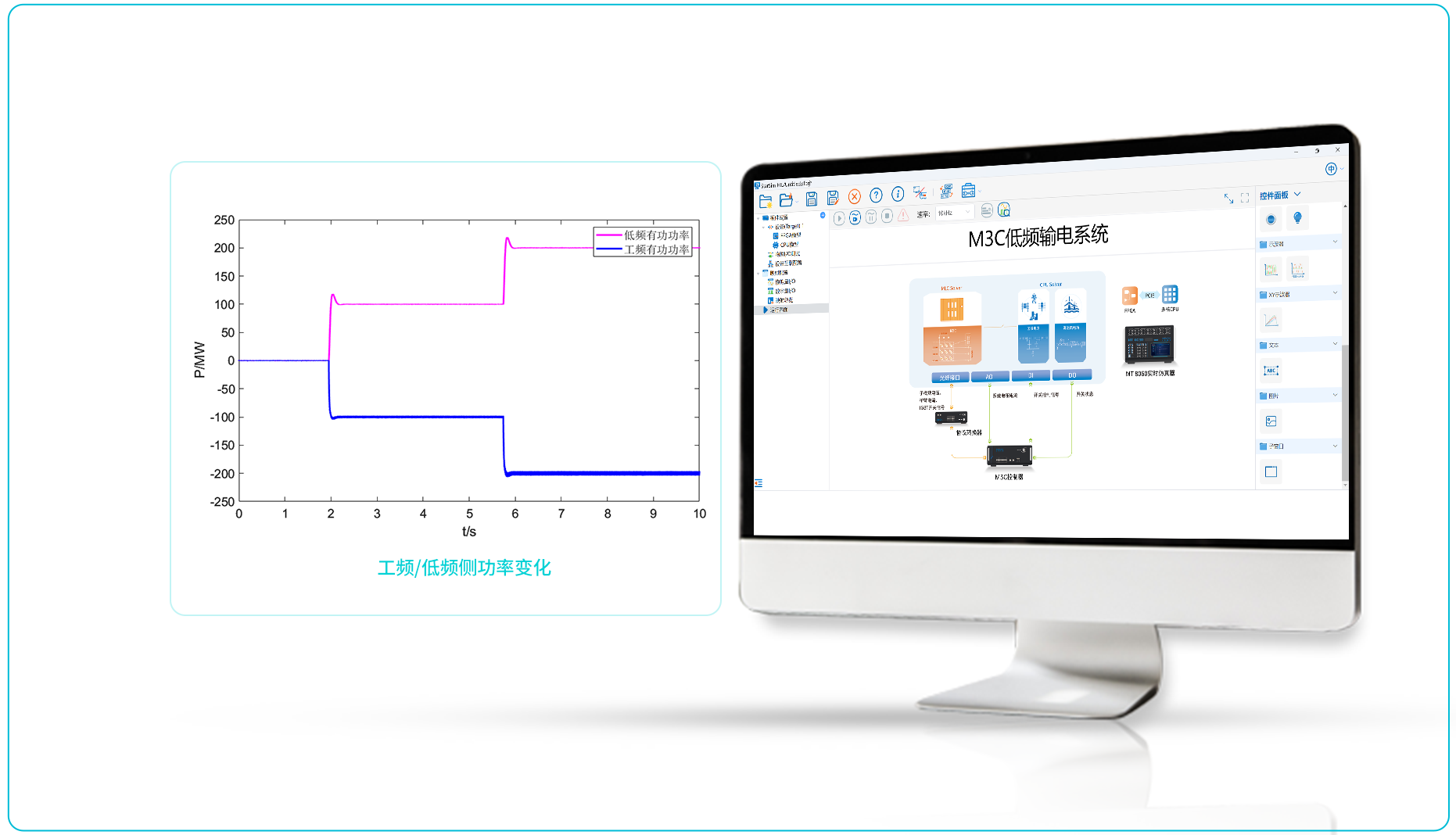 工频/低频侧功率变化